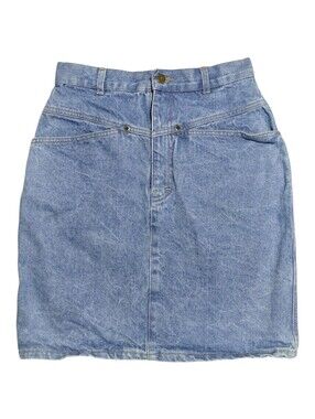 1980s Calvin Klein Brooke Shields Denim Skirt Size 9 High Waist Made in USA